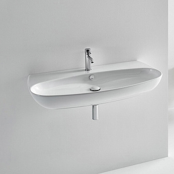 Раковина из сантехнического фаянса Simas VI 12 bia 100х50 подвесная цвет белый